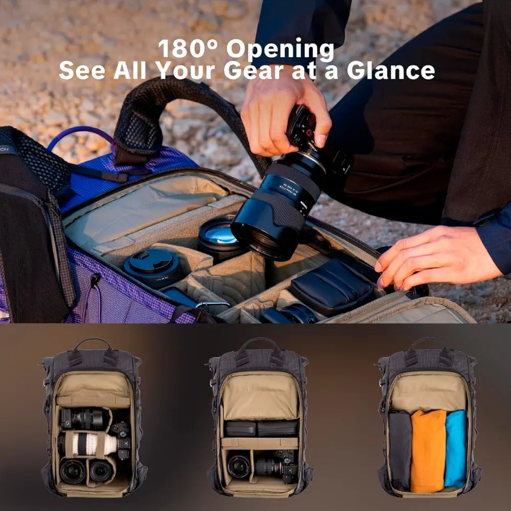 Рюкзак PGYTECH OnePro Ultralight Backpack 20L, цвет: Space Black фото-5 Рюкзак PGYTECH OnePro Ultralight Backpack 20L, цвет: Space Black фото-5
