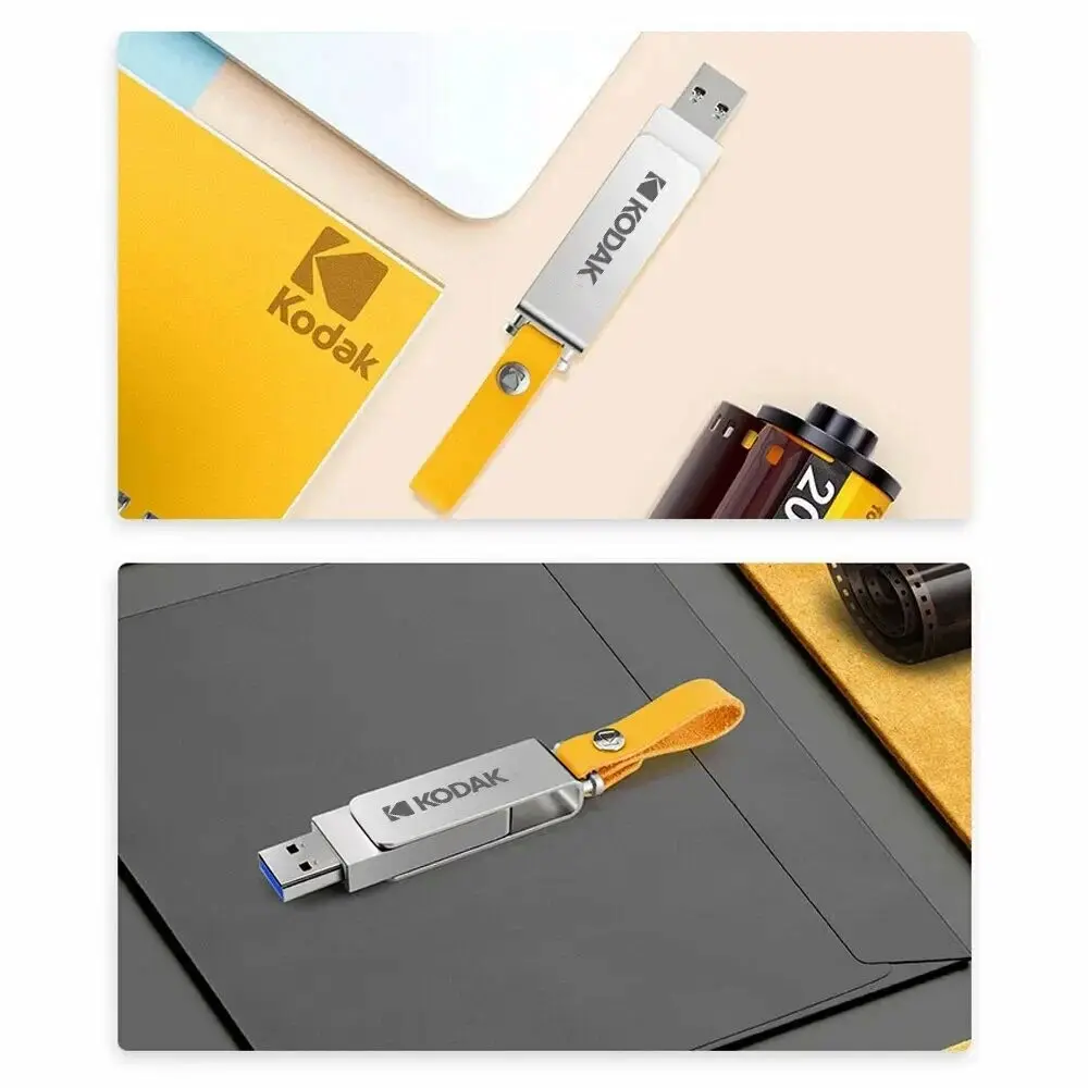 Флеш-накопитель Kodak K133 64GB USB 3.1 Gen1, R/W 70/18 МБ/с металлический с ремешком фото-4