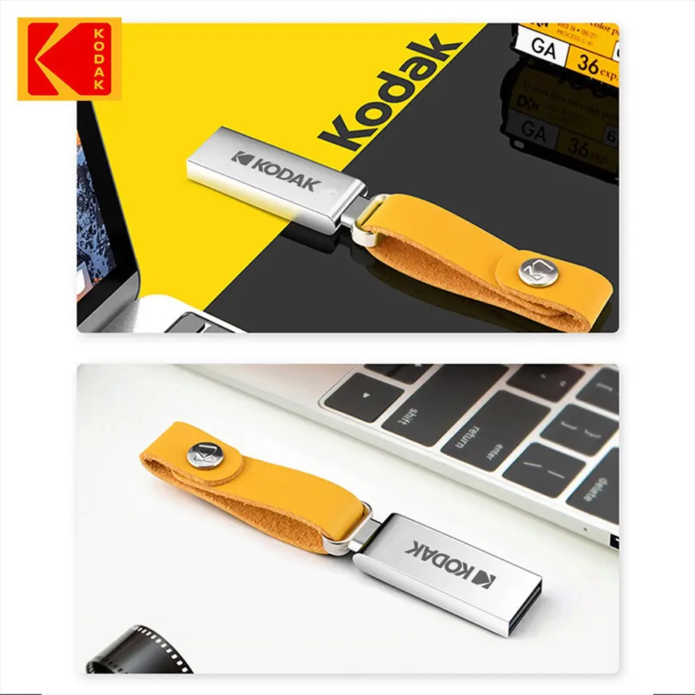 Флеш-накопитель Kodak K122 64GB USB 2.0, R/W 30/10 МБ/с металлический с ремешком фото-5