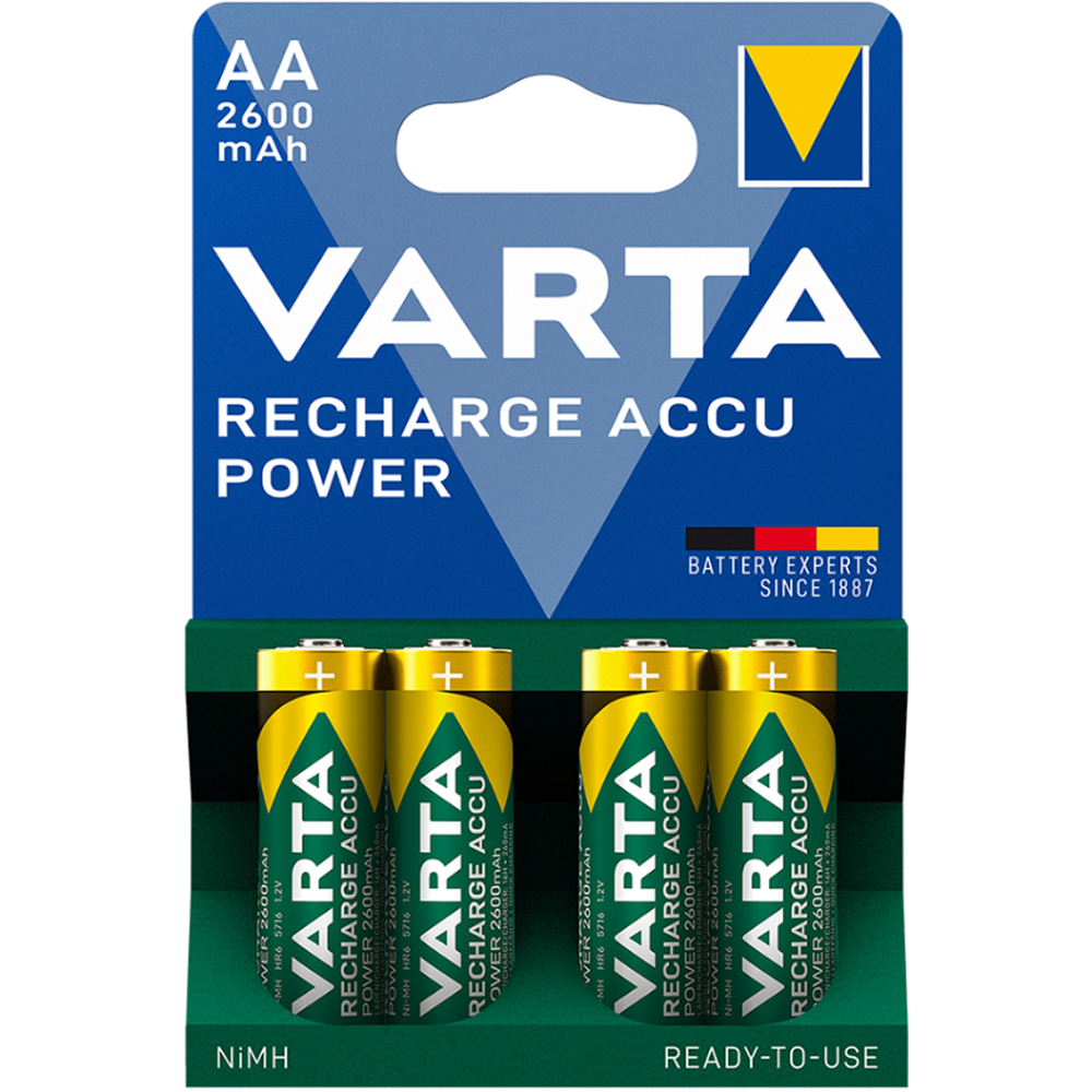Аккумулятор Varta 5716 Ready2Use AA 2600mAh BL4 4pcs/Pack Аккумулятор Varta 5716 Ready2Use AA 2600mAh BL4 4pcs/Pack