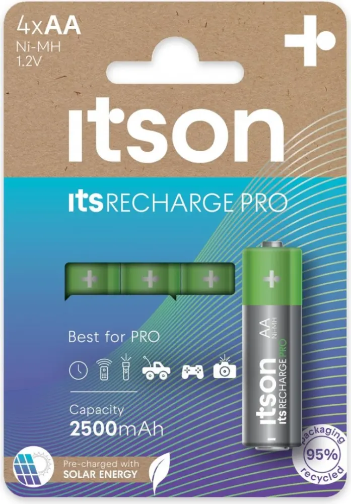Аккумулятор Itson Rechargeable HR06 AA 2500mAh Blister 4 4pcs/Pack - фото1 Аккумулятор Itson Rechargeable HR06 AA 2500mAh Blister 4 4pcs/Pack - фото1