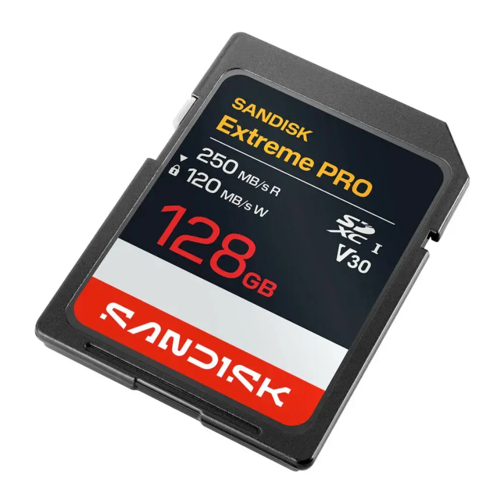 Карта памяти SanDisk SDXC 128GB Extreme Pro UHS-I V30 U3 R250/W120 МБ/с фото-2 Карта памяти SanDisk SDXC 128GB Extreme Pro UHS-I V30 U3 R250/W120 МБ/с фото-2