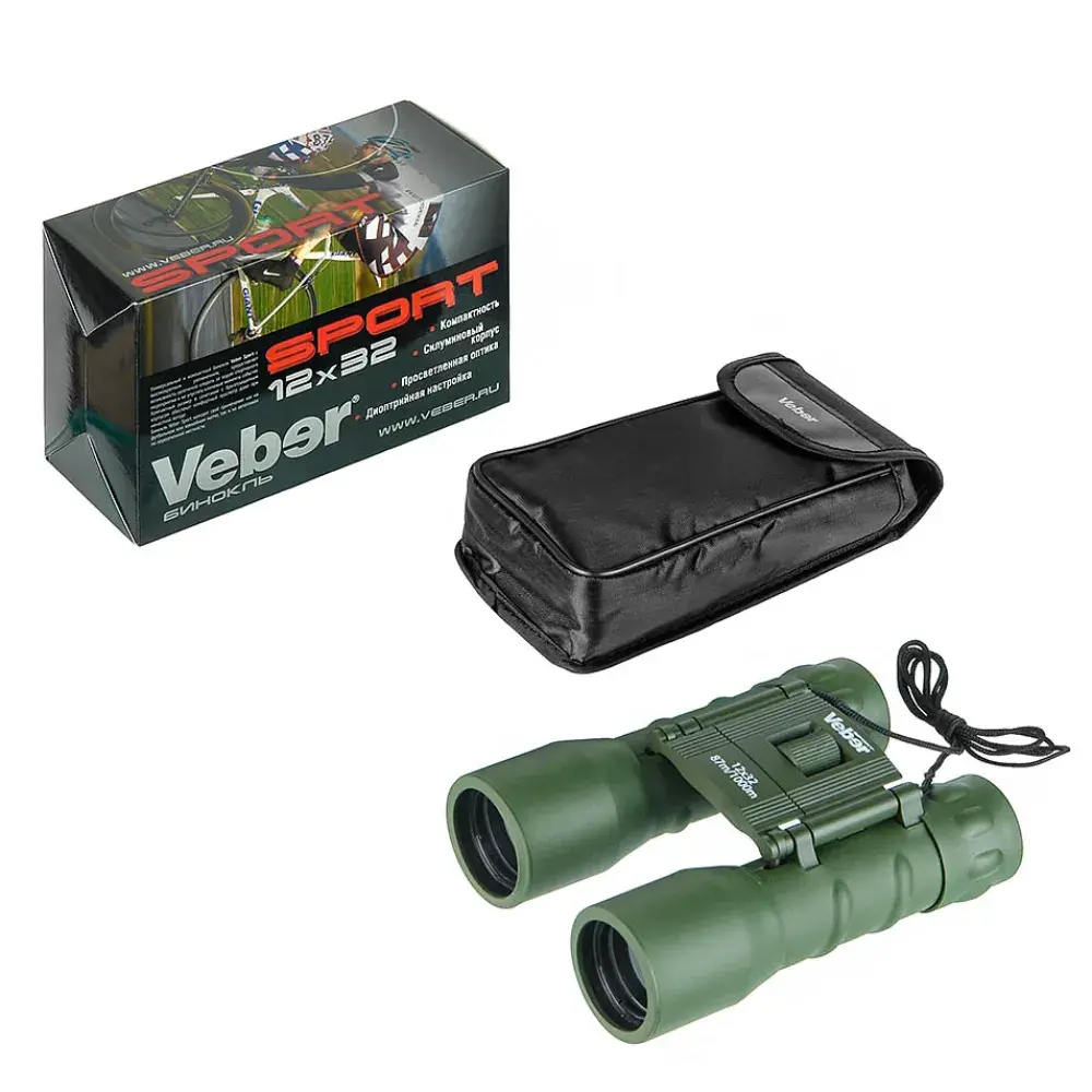 Бинокль Veber Sport БН 12x32 камуфлированный фото-6