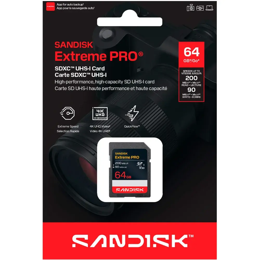 Карта памяти SanDisk Extreme PRO 64GB