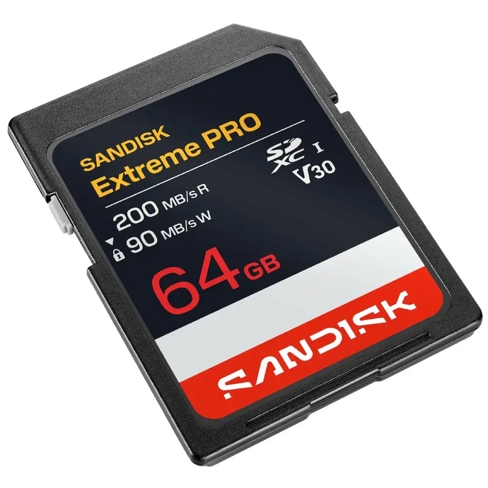 Карта памяти SanDisk SDXC 64GB Extreme Pro UHS-I V30 200/90 Mb/s фото-2 Карта памяти SanDisk SDXC 64GB Extreme Pro UHS-I V30 200/90 Mb/s фото-2