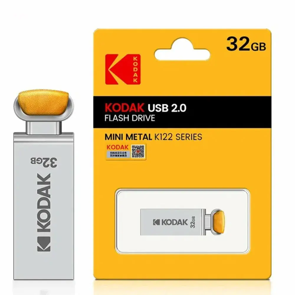 Флеш-накопитель Kodak K122 32GB USB 2.0, R/W 30/10 МБ/с металлический с ремешком - фото1