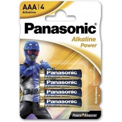 Батарейки Panasonic Power Rangers Alkiline power AAA щелочные в блистере 4шт LR03REB/4BPRPR