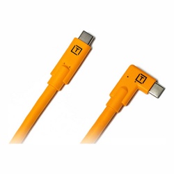 Кабель Tether Tools TetherPro USB-C to USB-C Right Angle 4.6m Orange [CUC15RT-ORG]- фото2