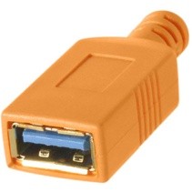 Кабель-удлинитель Tether Tools TetherPro USB-C to USB-A Female Adapter 4.6m Orange (CUCA415-ORG)- фото3