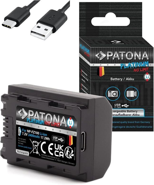 Аккумулятор PATONA Platinum с входом USB-C для Sony NP-FZ100- фото