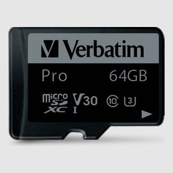 Карта памяти VERBATIM 64GB 90MB/S MICRO SD PRO CLASS 10 UHS (MIC ADAPTOR) - 47042- фото2