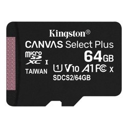 Карта памяти Kingston Canvas Select Plus microSDXC 64GB Class 10 UHS-I U1 + SD адаптер [SDCS2/64GB]- фото3
