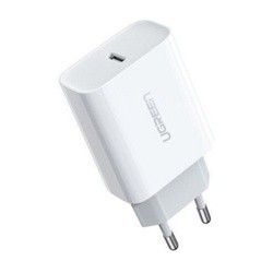 Сетевое зарядное устройство UGREEN CD137-60450, 1 USB-C, PD 20W Fast Charge, White- фото