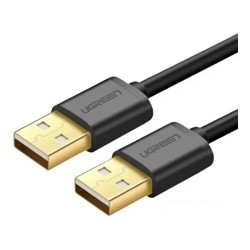 Кабель UGREEN US102-10310 USB-A 2.0 (M) to USB-A 2.0 (M), 1.5m, Black- фото
