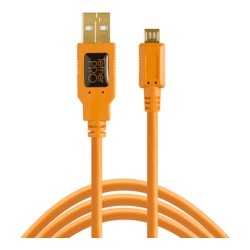 Кабель Tether Tools TetherPro USB 2.0 to Micro-B 5-Pin 4.6m Orange (CU5430ORG)- фото