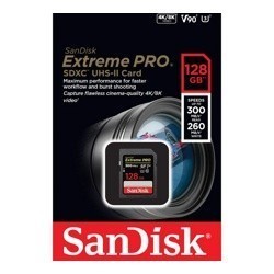 Карта памяти SanDisk Extreme PRO SDXC 128 ГБ UHS-II, V90, U3 (SDSDXDK-128G-GN4IN)- фото3