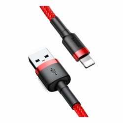 Baseus cafule кабель USB For lightning 2.4A 1M красный CALKLF-B09- фото3