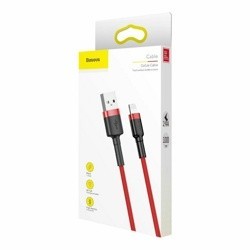 Baseus cafule кабель USB For lightning 2.4A 1M красный CALKLF-B09- фото5