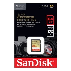 Карта памяти SanDisk SDXC 64GB Class10 Extreme V30 UHS-I U3 (SDSDXV2-064G-GNCIN)- фото4