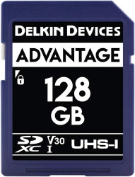 Карта памяти Delkin Devices Advantage SDXC 128GB 633X UHS-I Class 10 V30 [DDSDW633128G]- фото