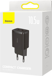 Сетевое зарядное устройство Baseus Compact 10.5W EU Black (CCXJ010201)- фото7