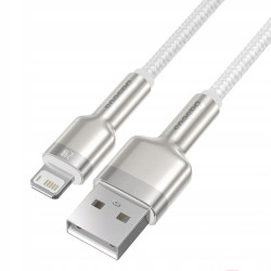 Кабель Baseus CALJK-B02 Cafule Series Metal Data Cable USB  to Lightning 2.4A 2m White- фото3