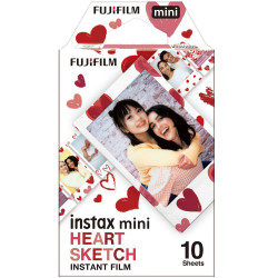 Фотопленка Fujifilm Instax Mini Heart Sketch (10 шт.)- фото2