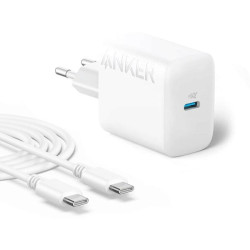 Сетевое зарядное устройство ANKER 312 USB-C 20W (A2347), с кабелем - фото