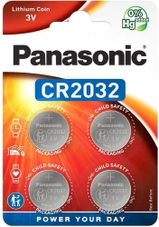 Батарейка Panasonic литиевая CR2032 блистер 4 шт (CR-2032EL/4B)- фото