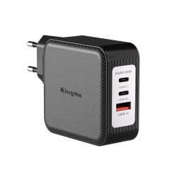 СЕТЕВОЕ ЗАРЯДНОЕ УСТРОЙСТВО Kingma 100W GaN USB Charger, мощность до 100W, 2 порта USB-C + USB-A- фото