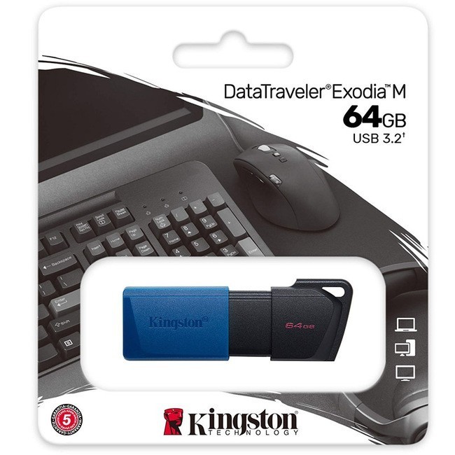 USB FLASH накопитель 64GB KINGSTON DATATRAVELER EXODIA M USB3.2 (DTXM/64GB) фото-3