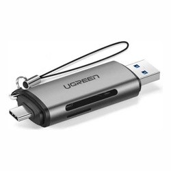 Картридер UGREEN CM185-50706; USB-C + USB-A to TF/SD- фото