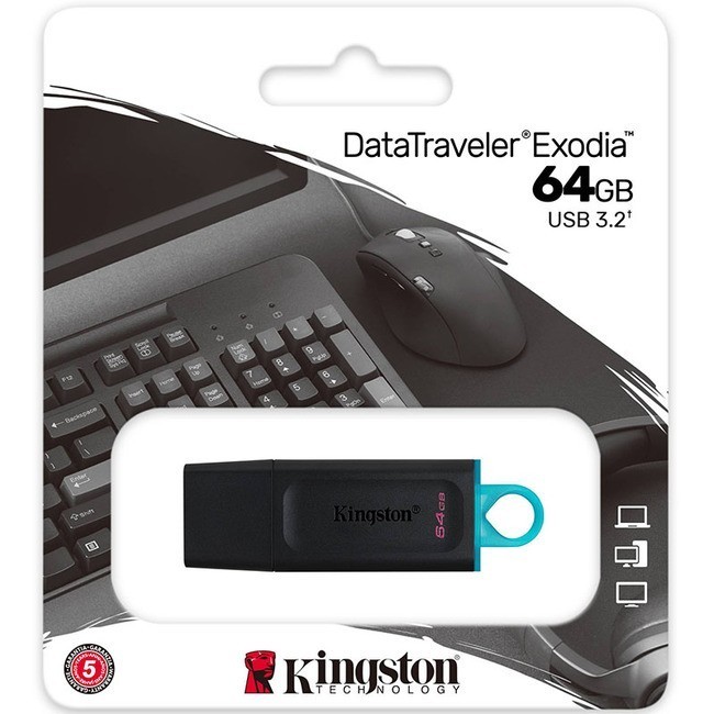 USB FLASH НАКОПИТЕЛЬ 64Gb Data Traveler Exodia USB3.2 DTX/64GB (DTX/64GB) фото-3