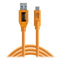 Кабель Tether Tools TetherPro USB 3.0 to USB-C 4.6m Orange [CUC3215-ORG]- фото