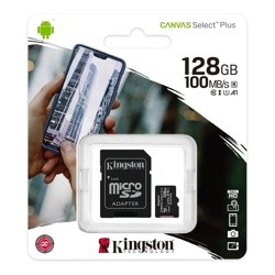Карта памяти Kingston Canvas Select Plus microSDXC 128Gb (SDCS2/128GB) + SD адаптер- фото3