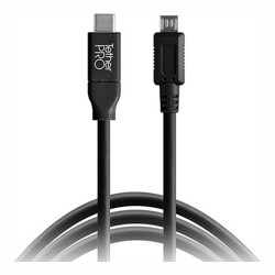 Кабель Tether Tools TetherPro USB-C to 2.0 Micro-B 5-Pin 4.6m Black (CUC2515-BLK)- фото