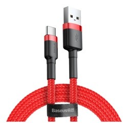 Кабель Baseus CATKLF-B09 Cafule Cable USB to Type-C 3A1m Red- фото