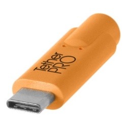 Кабель Tether Tools TetherPro USB 3.0 to USB-C 4.6m Orange [CUC3215-ORG]- фото3