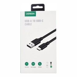Кабель UGREEN US287-60116, USB-A 2.0 to Type C, 3A, силиконовый, 1m, Black- фото4