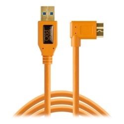 Кабель Tether Tools TetherPro USB 3.0 to Micro-B Right Angle 4.6m Orange (CU61RT15-ORG)- фото