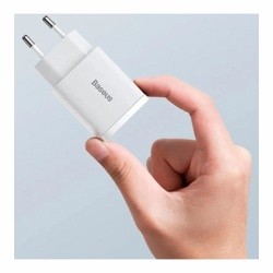 Сетевое зарядное устройство Baseus CCXJ-B02 Compact Quick Charger USB+Type-C 20W White - фото6