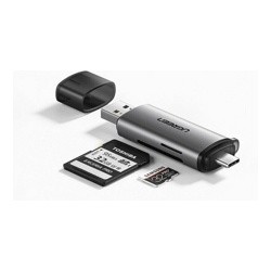 Картридер UGREEN CM185-50706; USB-C + USB-A to TF/SD- фото4