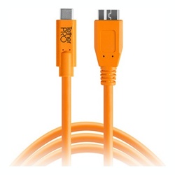 Кабель Tether Tools TetherPro USB-C to USB 3.0 Micro-B 4.6m Orange [CUC3315-ORG]- фото