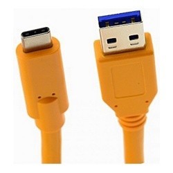 Кабель Tether Tools TetherPro USB 3.0 to USB-C 4.6m Orange [CUC3215-ORG]- фото4