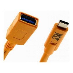 Кабель-удлинитель Tether Tools TetherPro USB-C to USB-A Female Adapter 4.6m Orange (CUCA415-ORG)- фото4